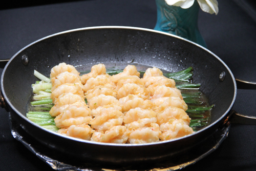 Baked Shrimp Balls with Scallion and Garlic